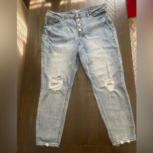 High rise skinny jeans